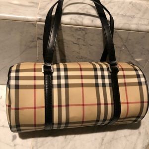 Vintage Burberry Roll/Round Shoulder Bag